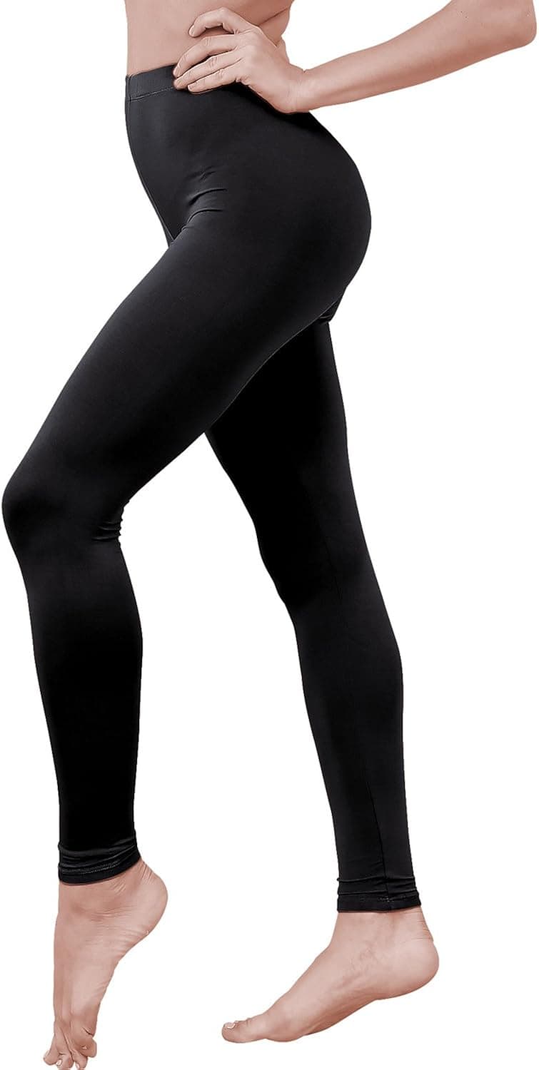 HASLRA Women's Light Weigh Premium Viscose Rayon Stretch Full Length Leggings