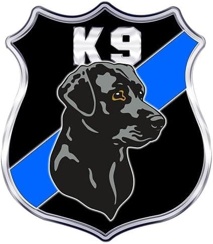 K-9 Shield Black Lab Decal - 4 in. Decal