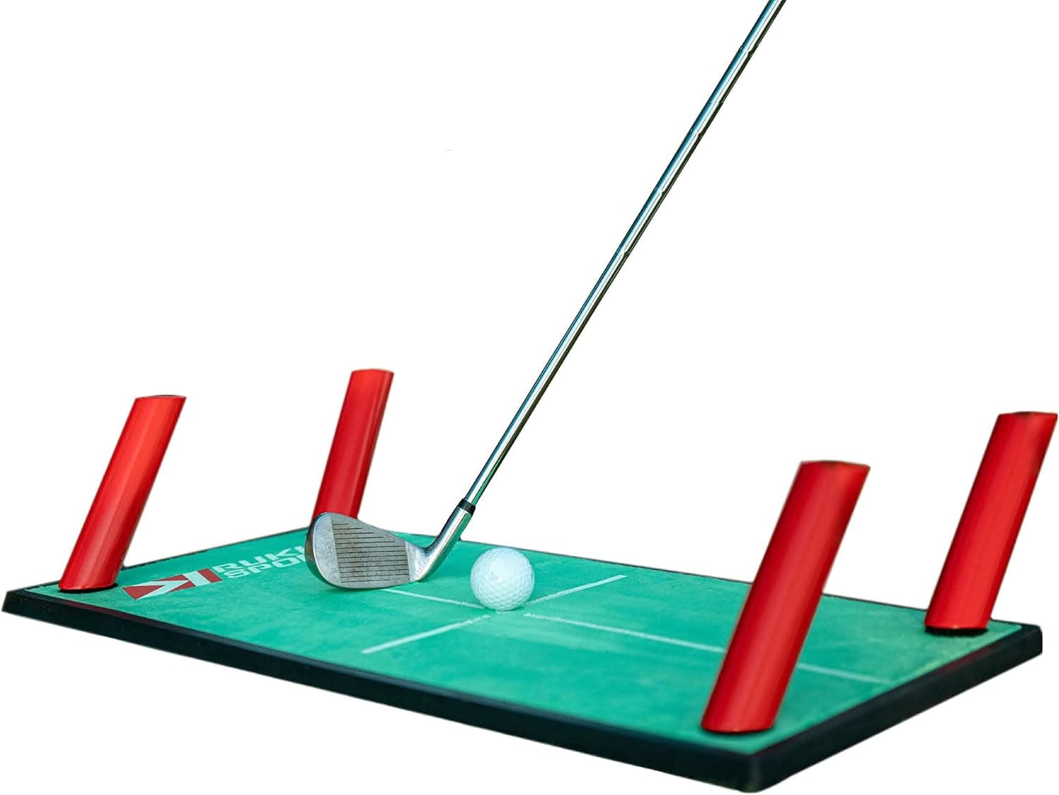 Rukket Pathfinder 2-in-1 Golf Training Mat, Impact Mat and Swing Path Corrector, Quick Detection to Fix Hook and Slice, Golf Strike Mat with Instant Feedback