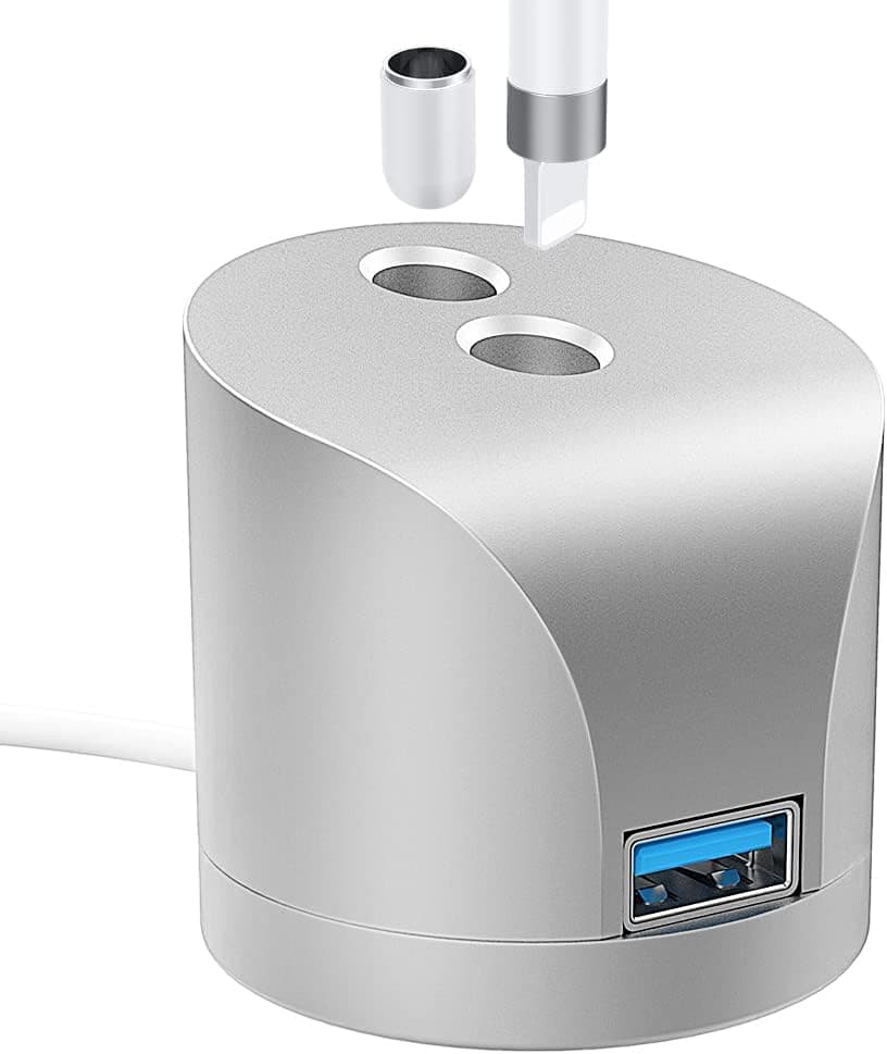 MoKo Charging Station Dock Compatible with Apple Pencil Charger 1st Generation, Apple Pen Charger iPad Pencil Adapter Holder Fit iPad 10th 9th 8th 7th 6th Gen, iPad Pro iPad Air 3rd/Mini 5th