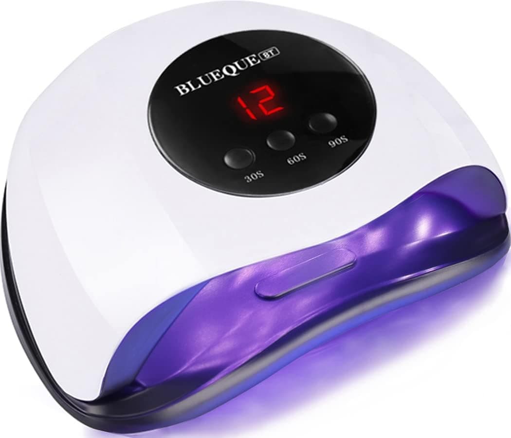 BIGBEAR UV Light for Nails, 48W UV LED Nail Lamp for Gel Polish, Fast Nail Dryer with Automatic Sensor, 3 Timer Setting, Small and Portable, LED Nail Light for Fingernail and Toenail Nail