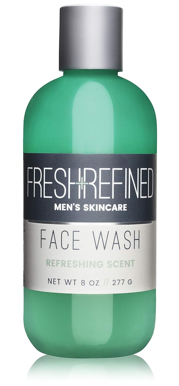 Fresh & Refined Mens Face Wash - Daily Facial Cleanser for Men - All Skin Types - 8 oz
