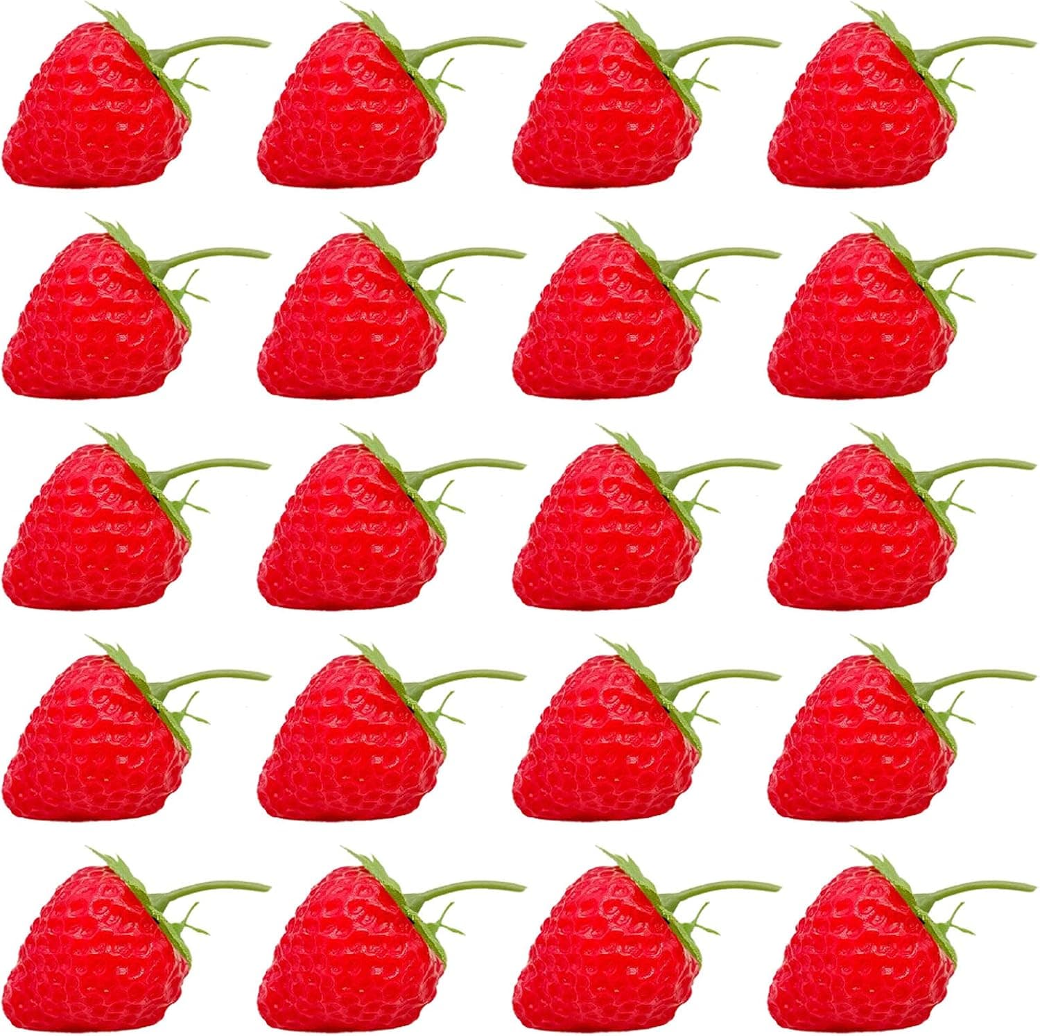20Pcs Artificial Strawberry Fake Strawberry Lifelike Small Strawberries Simulation Fruits Festival Decoration Photography Prop Home Kitchen Cabinet Party Ornament