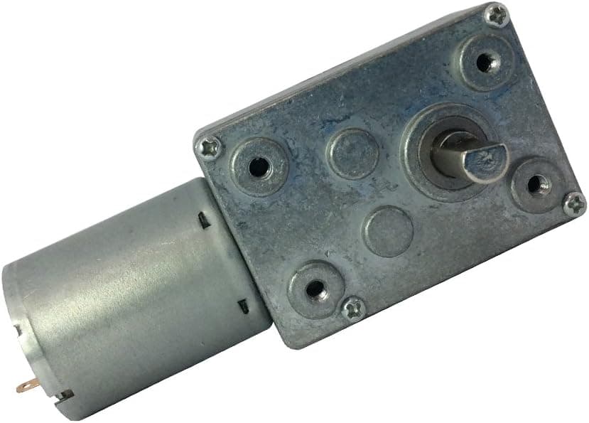 BEMONOC High Torque Dc 12v Low Speed 2RPM Reversible Worm Gear Motor of Miniature Metal Motor with Shaft 6mm