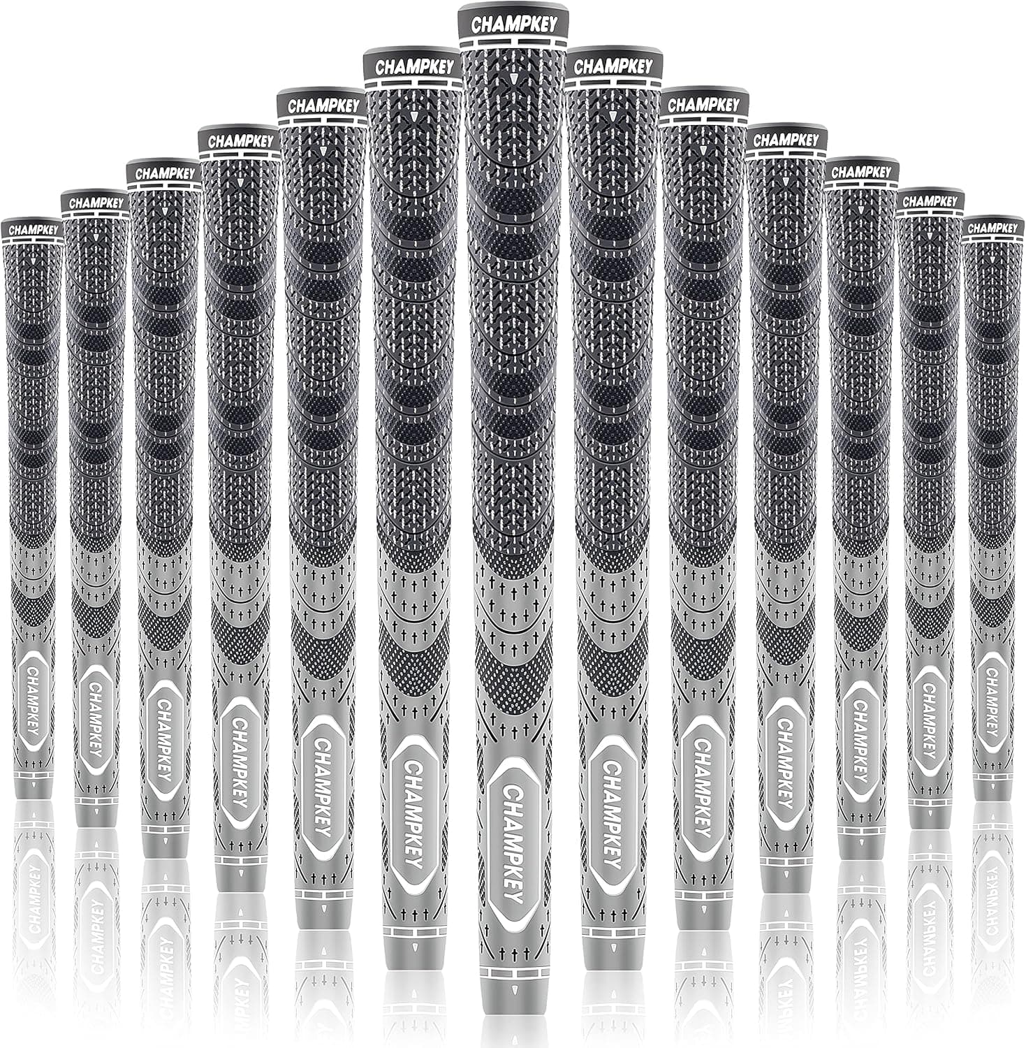 CHAMPKEY Premium Hybrid Golf Grips 13 Pack - All Weather Performance Golf Club Grips - Choose Between 13 Grips with Full Kits and 13 Grips