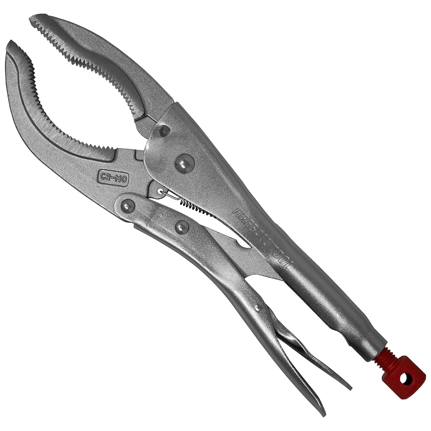 Curved Jaw Locking Pliers, Flat Capacity: 2 -2.5”, Round Capacity: 3.25”, Large Jaw Locking Pliers, Fireball Tool