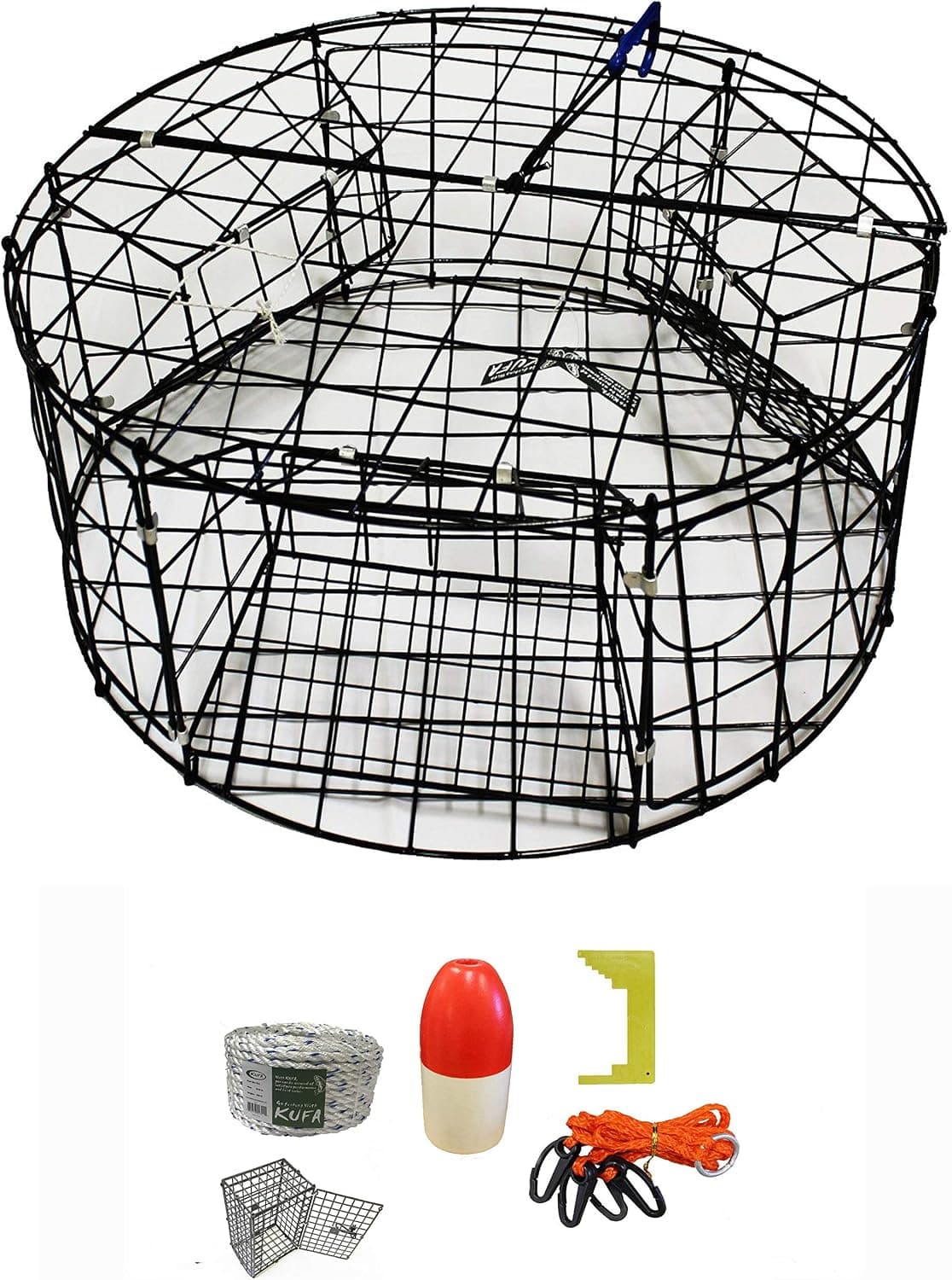 KUFA Vinyl Coated Round Crab Trap with Crabbing Accessory Kit (CT110+CEM1)