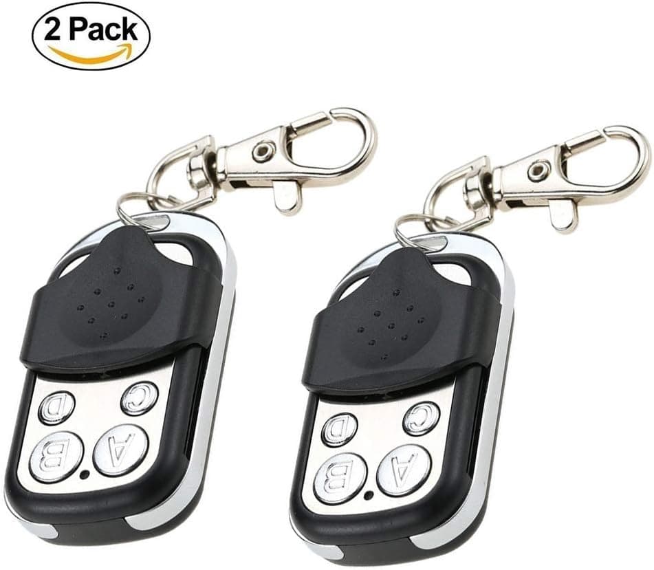 Windfally Universal Remote Control Cloning,Learning Garage Door Opener 4Channel Universal Gate Garage Door Remote Control for 433mhz Old Key Replacement-2 Packs