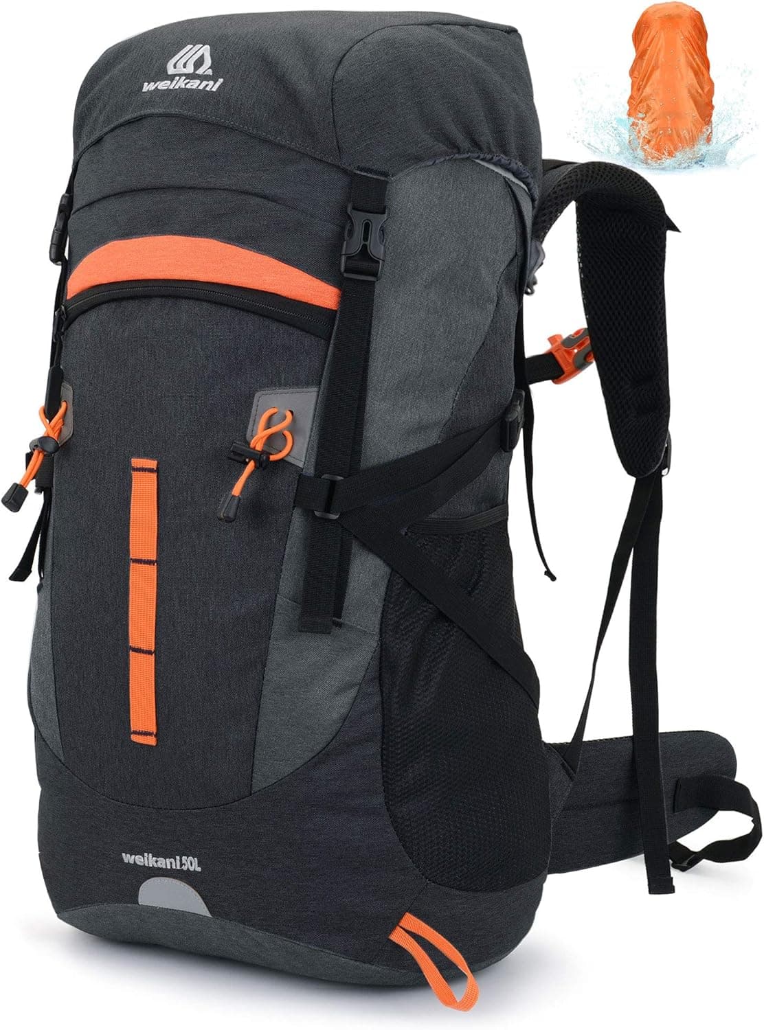 VEVESMUNDO 30L Hiking Backpack Men Women for Travel Mountaineering Climbing Camping Trekking (Gray)