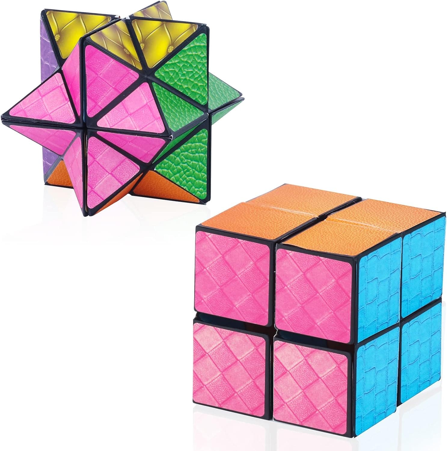 Magic Cube Fidget Toy, Star Cube Fidget Cube, Cool Mini Gadget for Stress Anxiety Relief and Kill Time, Nice for Kids and Adults