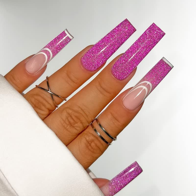 Kiara Sky Diamond FX Acrylic - Reflective Glitter Acrylic Powder For Nails - Berry Licious