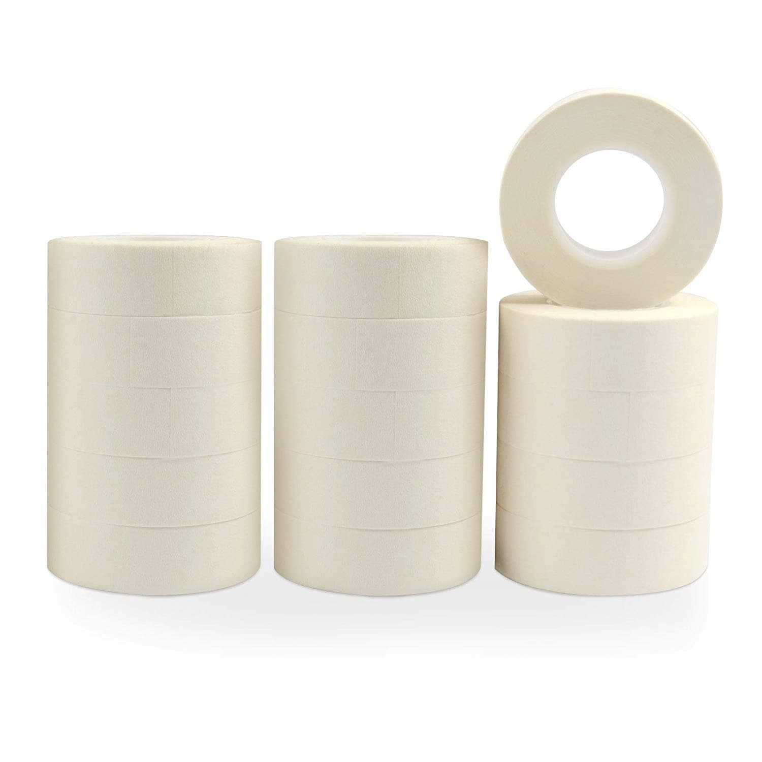 HappyHapi White Masking Tape 1 inch, 15 Rolls Masking Tape with Small Hole(1.5inch) for Packing, Labeling, Drafting and Craft, White Painters'Tape for Art &Craft