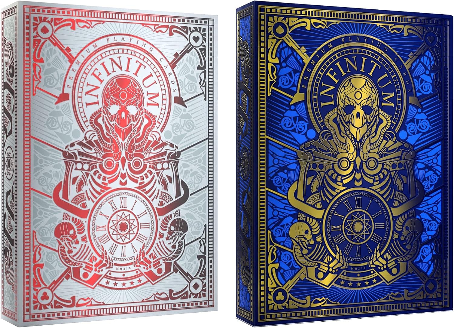 Infinitum Playing Cards 2-Deck Bundle: Buy Together and Save 10% On Infinitum Ghost & Infinitum Royal - Deck of Cards, Premium Card Deck, Cool Poker Cards
