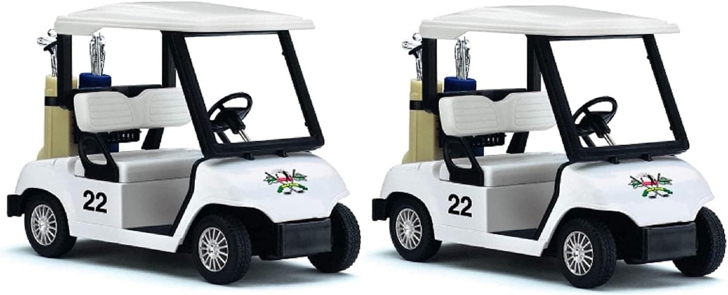 🏌️ KiNSFUN SetOf2 Golf Cart 4½" Die Cast Metal Model Pullback Action Toy ⛳