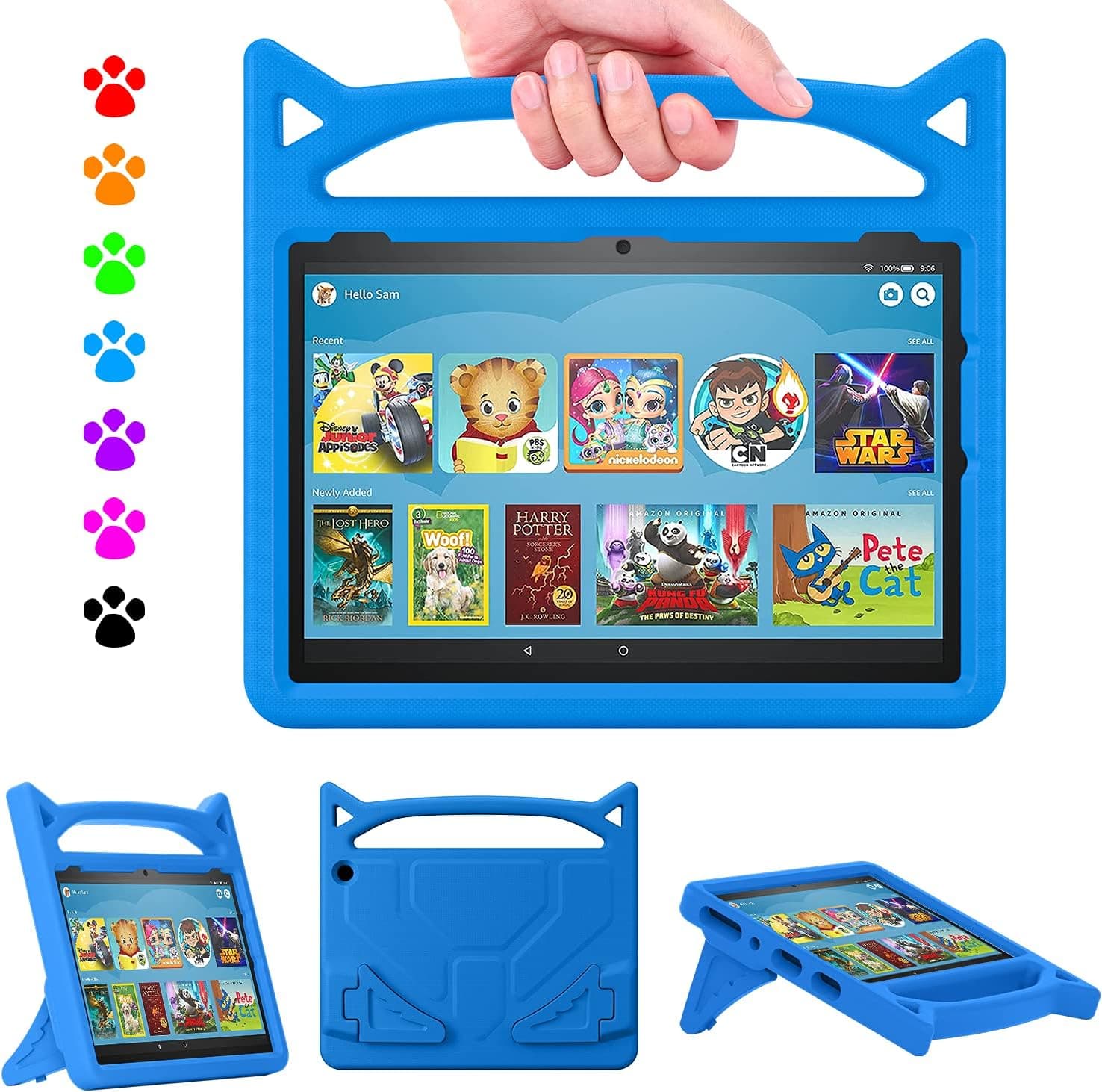 All-New 10and 10 Plus 2021 Tablet Case for Kids, Ubearkk Adult & Kids Friendly Light Weight Shock Proof Kid-Proof Back Cover Compatible 101h Generation 2021 Model