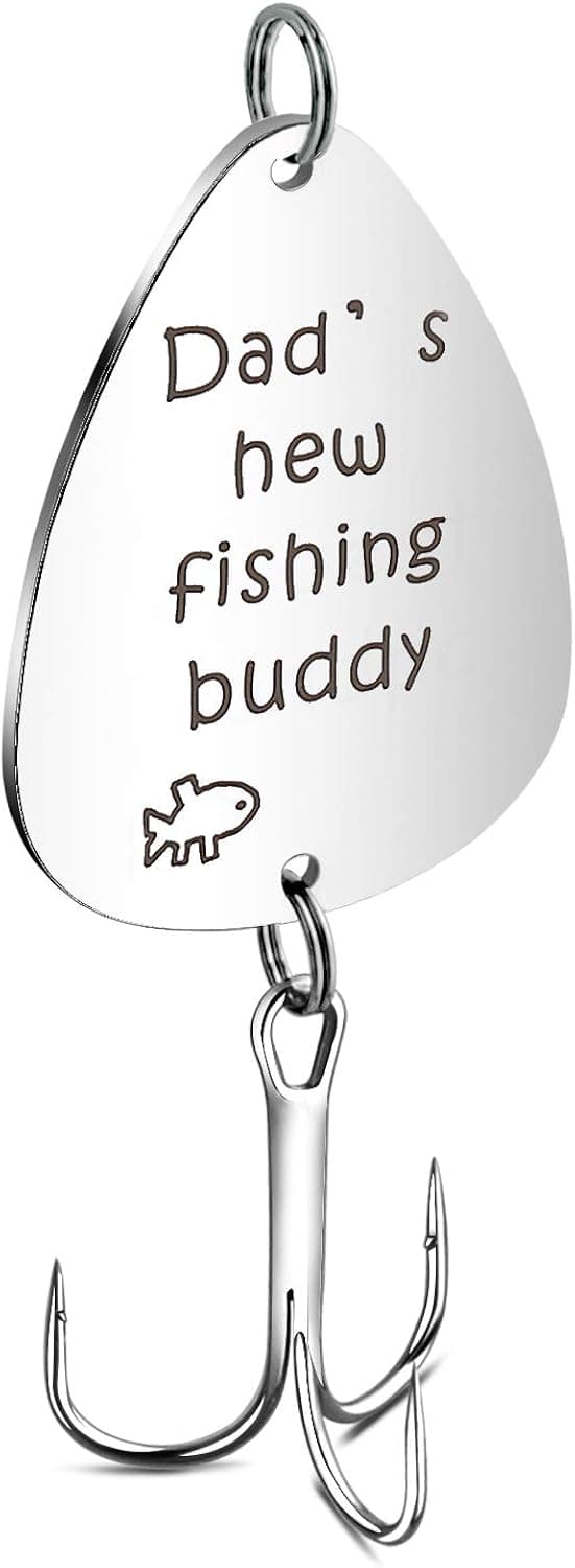Haoze Gifts for Dad Fathers Day from Wife Daughter Son Personalized Fishing Lure Hook Birthday Gift for Dad Grandpa Fisherman