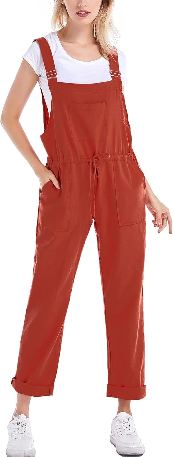 Gihuo Women's Adjustable Straps Loose Fashion Overalls Casual Jumpsuit