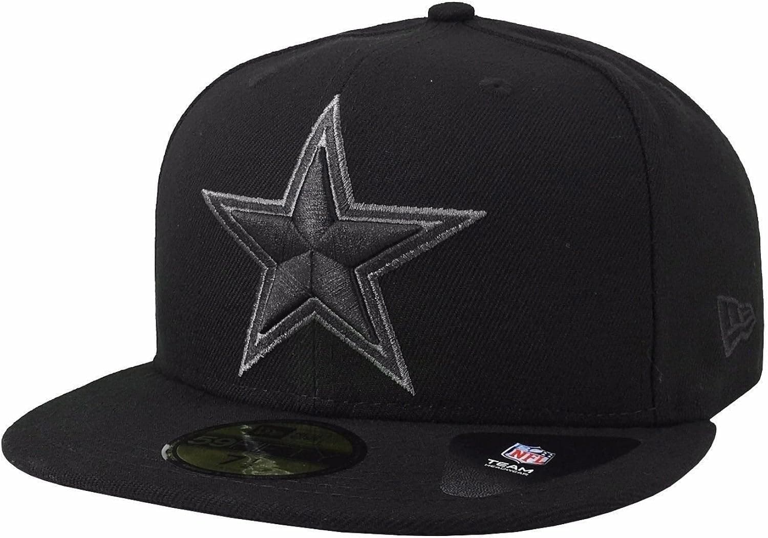 New Era 59fifty NFL Dallas Cowboys Black Gray Basic Men's Hat Cap