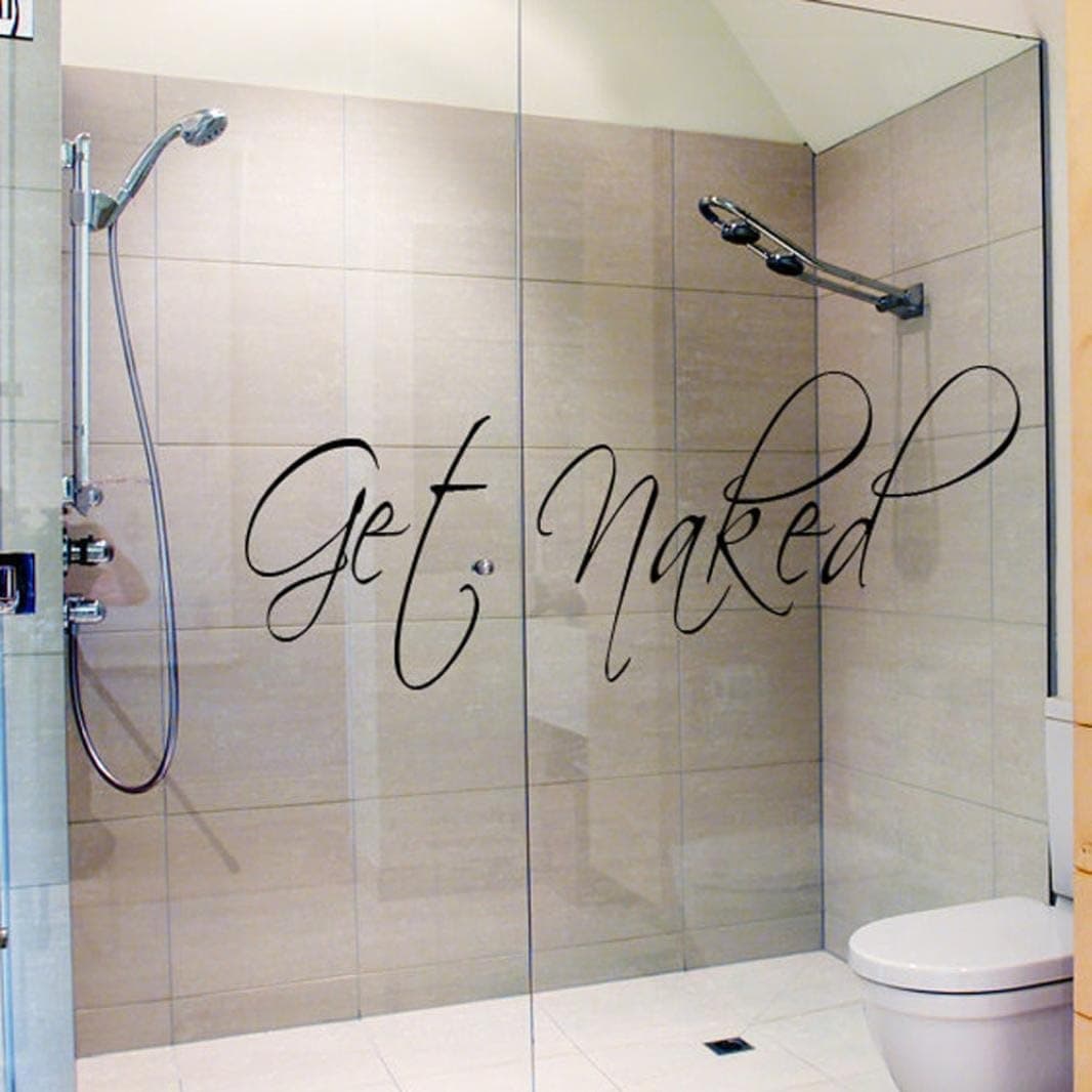 Ussore Get Naked Wall Decal Vinyl Bathroom For Living Room Bedroom Wall Art Stickers