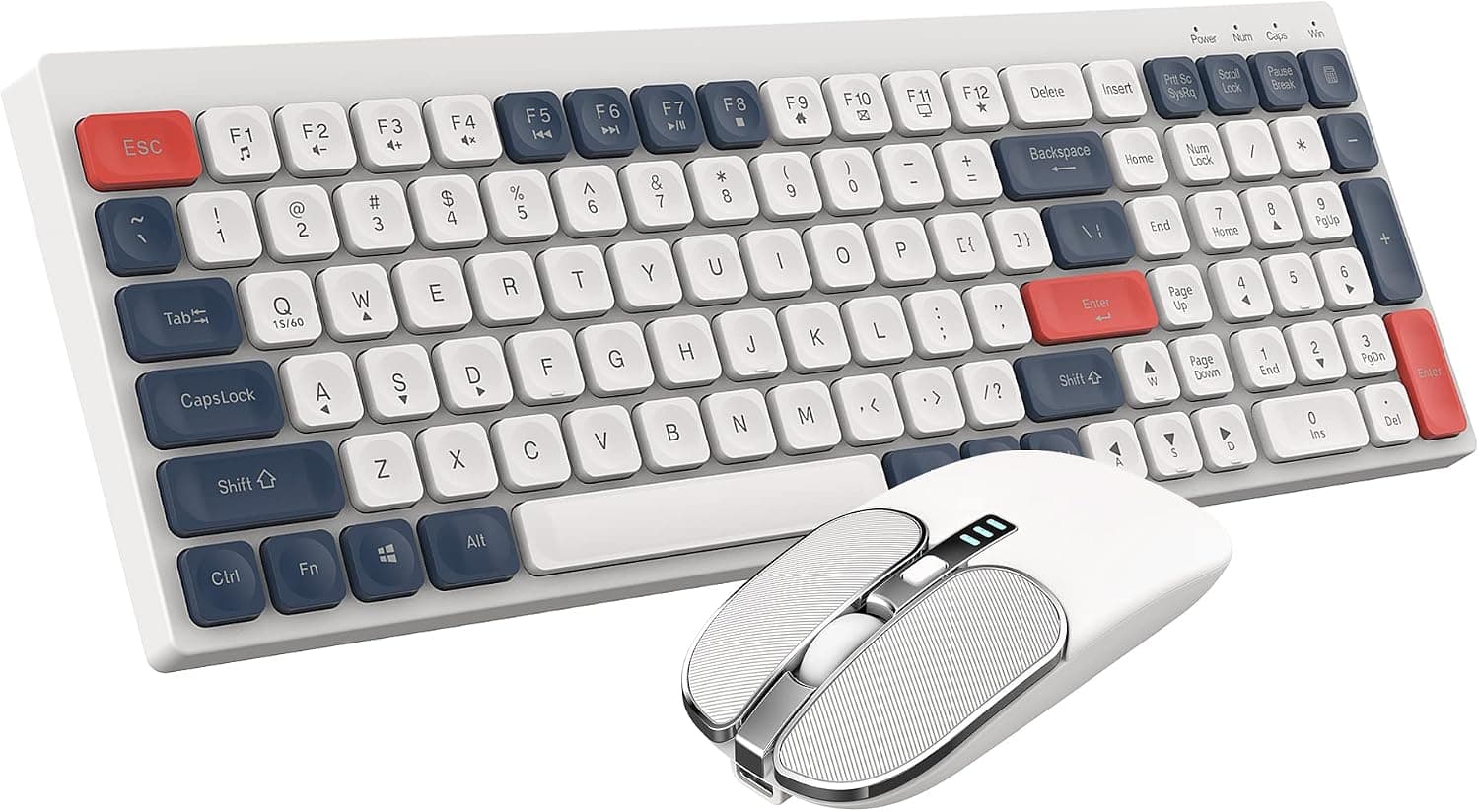 Wireless Bluetooth Ultra-Thin Keyboards 84 Key with Switch Button (BK100 White)