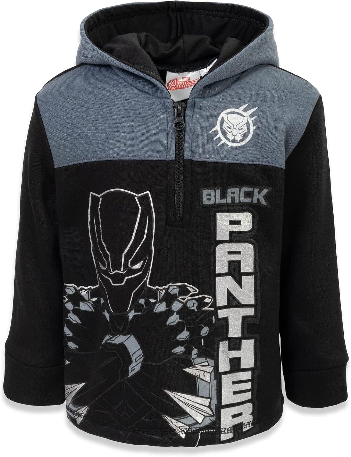 Marvel Spider-Man Captain America Hulk Black Panther Miles Morales Venom Iron Man Half Zip Hoodie Toddler to Little Kid