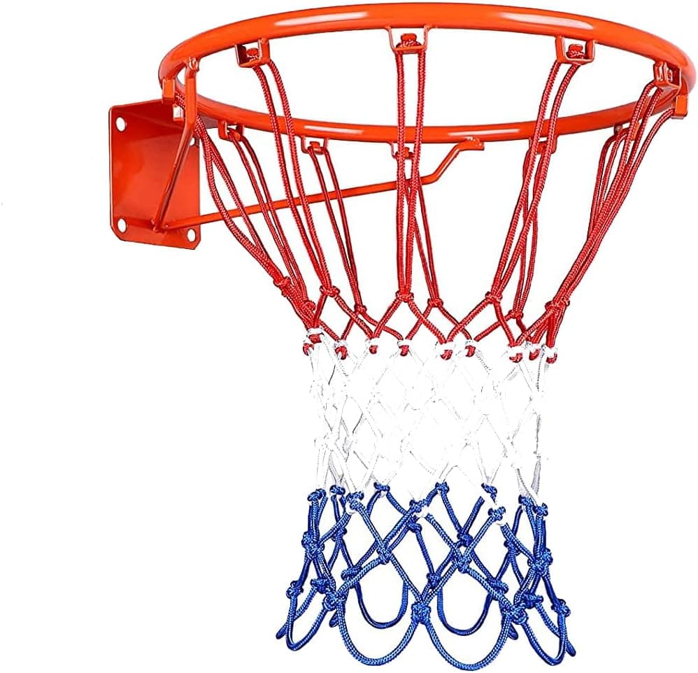 Lamprophony Sporting Goods Basketball Net Replacement, All Weather Anti Whip Basketball Net Heavy Duty Outdoor, Fits Standard 12 Loops Rims