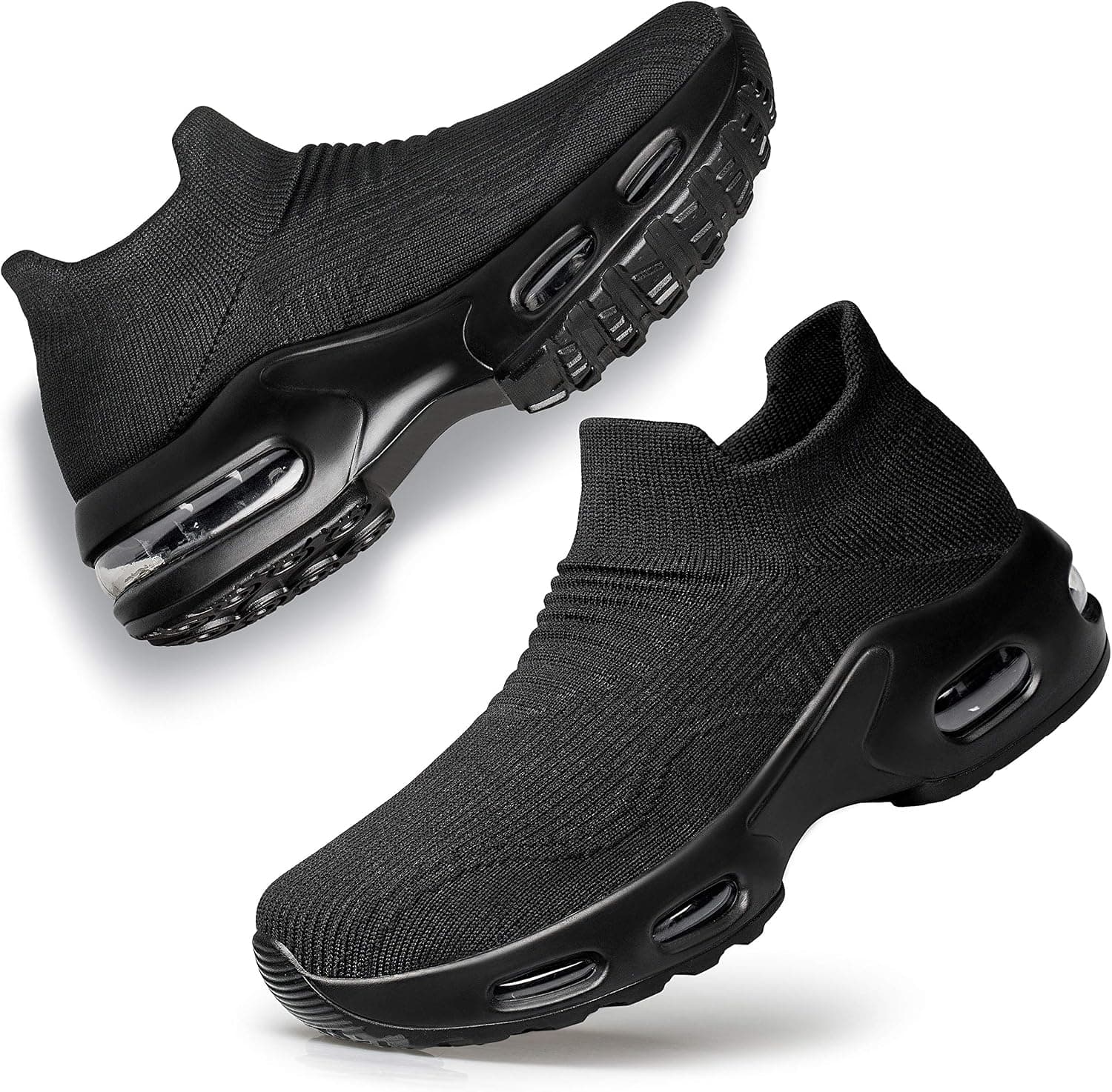 PDBQ Women's Walking Shoes Sock Sneakers Women's Walking Shoes Sock Sneakers Mesh Slip On Air Cushion Nurse Shoes Platform Loafers Breathable Lightweight Comfortable Socks Shoes