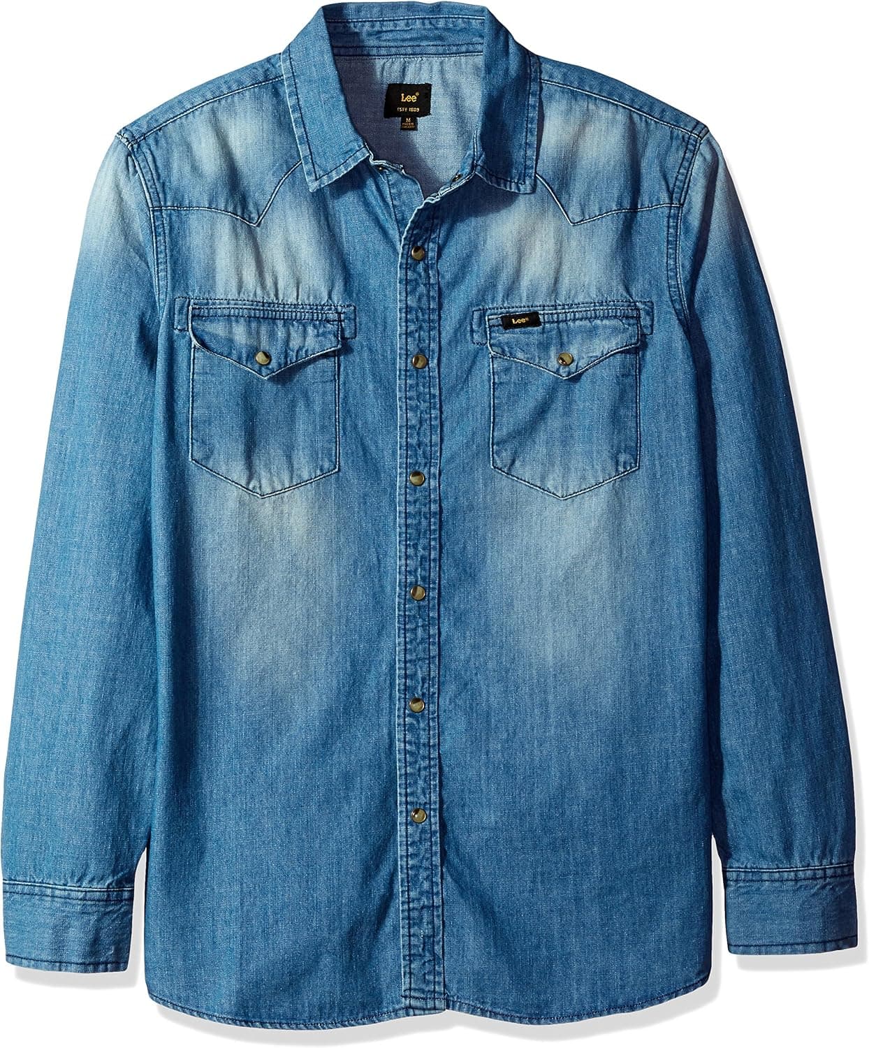 Lee Men's Heritage Western Long Sleeve Denim Shirt
