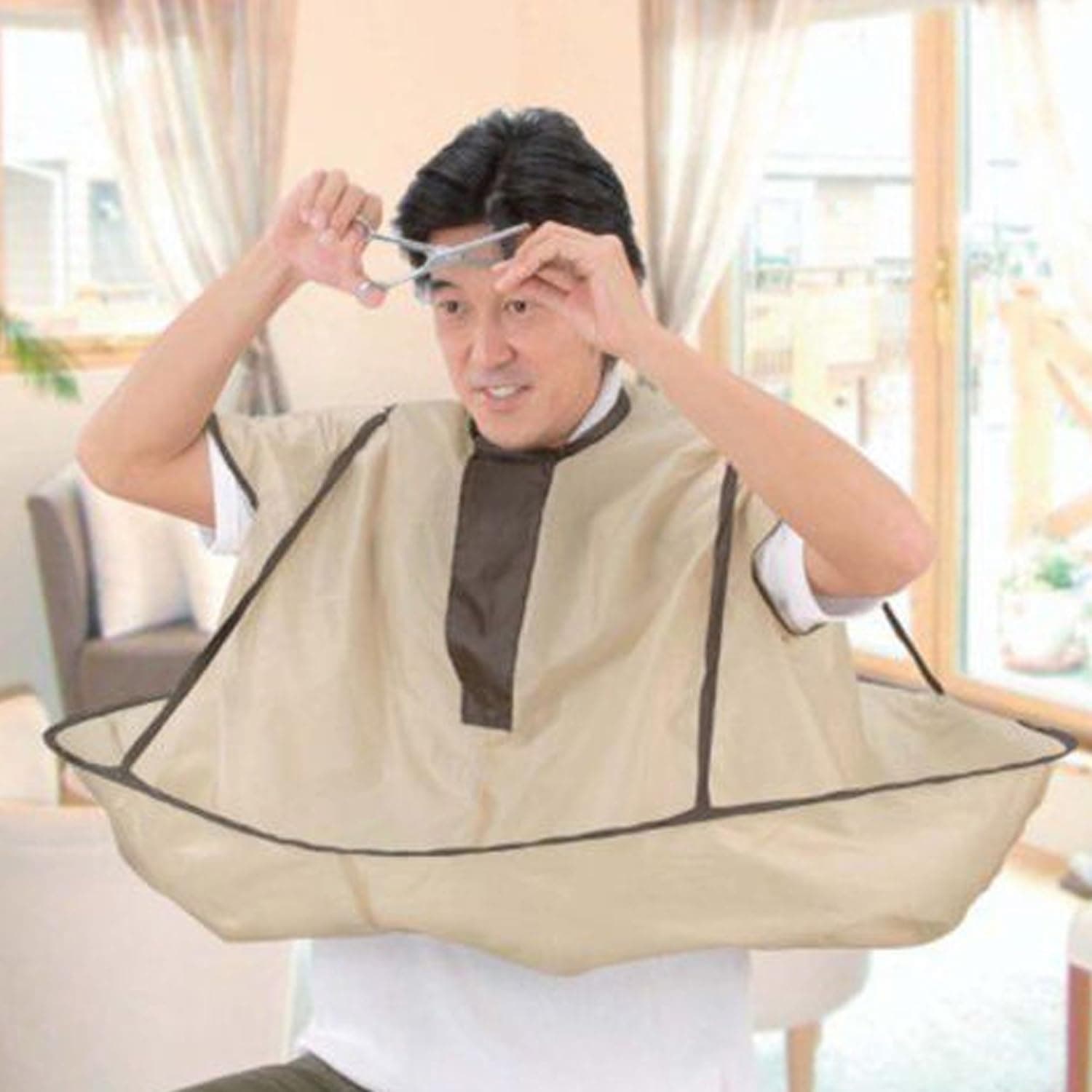 ATOP VALUE Hair Cutting Cloak Umbrella Cape Salon Waterproof Adult Home Barber Hairdressing for Family Hairstylist Design Gown Barbers