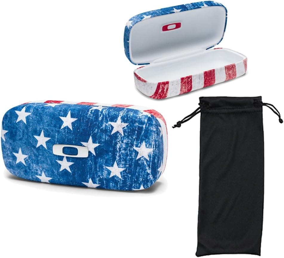 Oakley Square O Hard Sunglass Case - Usa Flag, With 1 Soft Sunglasses Bag