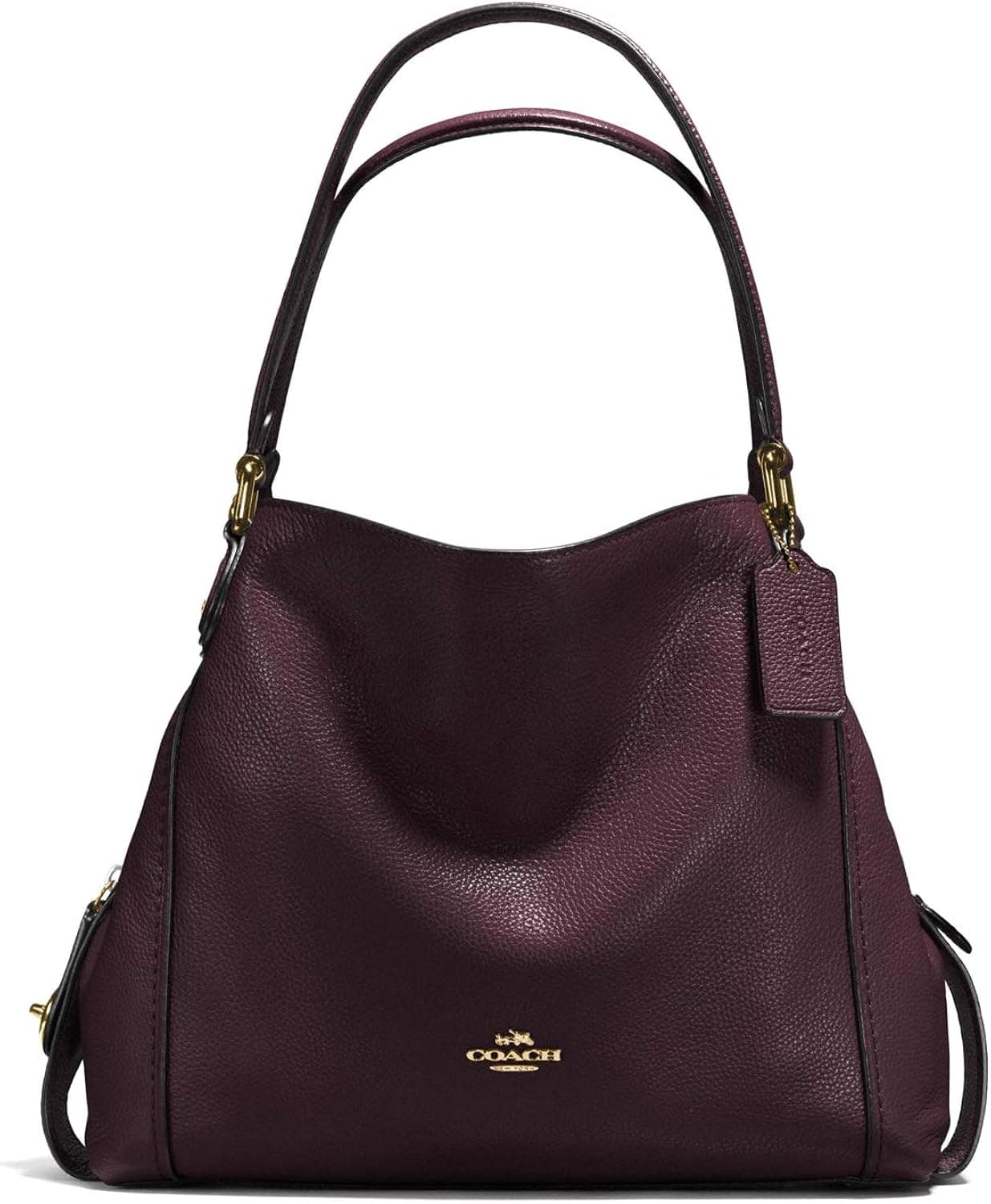 Coach Edie Shoulder Bag 31 Oxblood/Light Gold