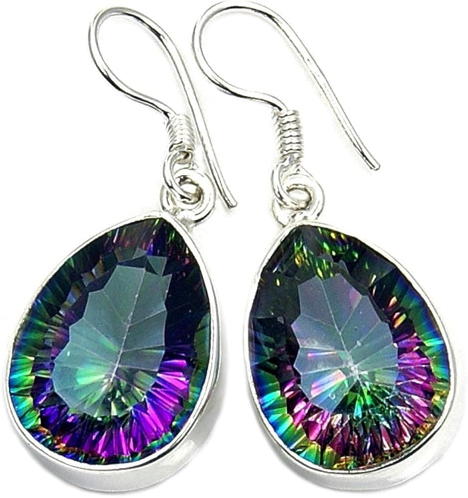 Shimmering Lights Sterling Silver Mystic Topaz Dangle Earrings