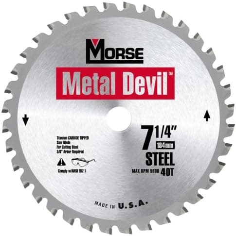 MK Morse CSM72540SC Metal Devil 7-1/4" Steel Cutting Circular Saw Blade