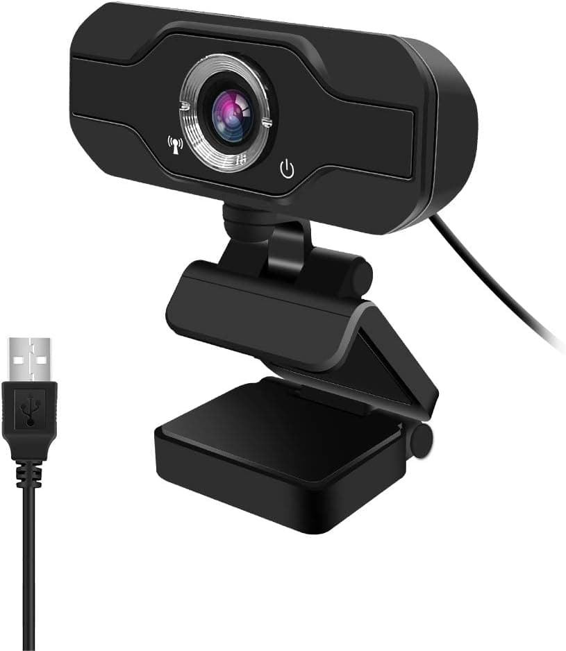 Full HD 1080P Webcam, Webcam with Microphone, USB Computer Camera  Widescreen Video Calling and Recording for Desktop and Laptop