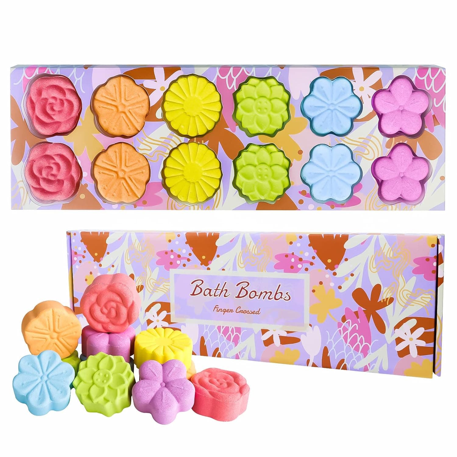 12 Pack Bath Bombs for Women and Girls Relaxing, Handmade Fizzy Shower Balls Gift for Women & Girls, Holiday Gifts for All