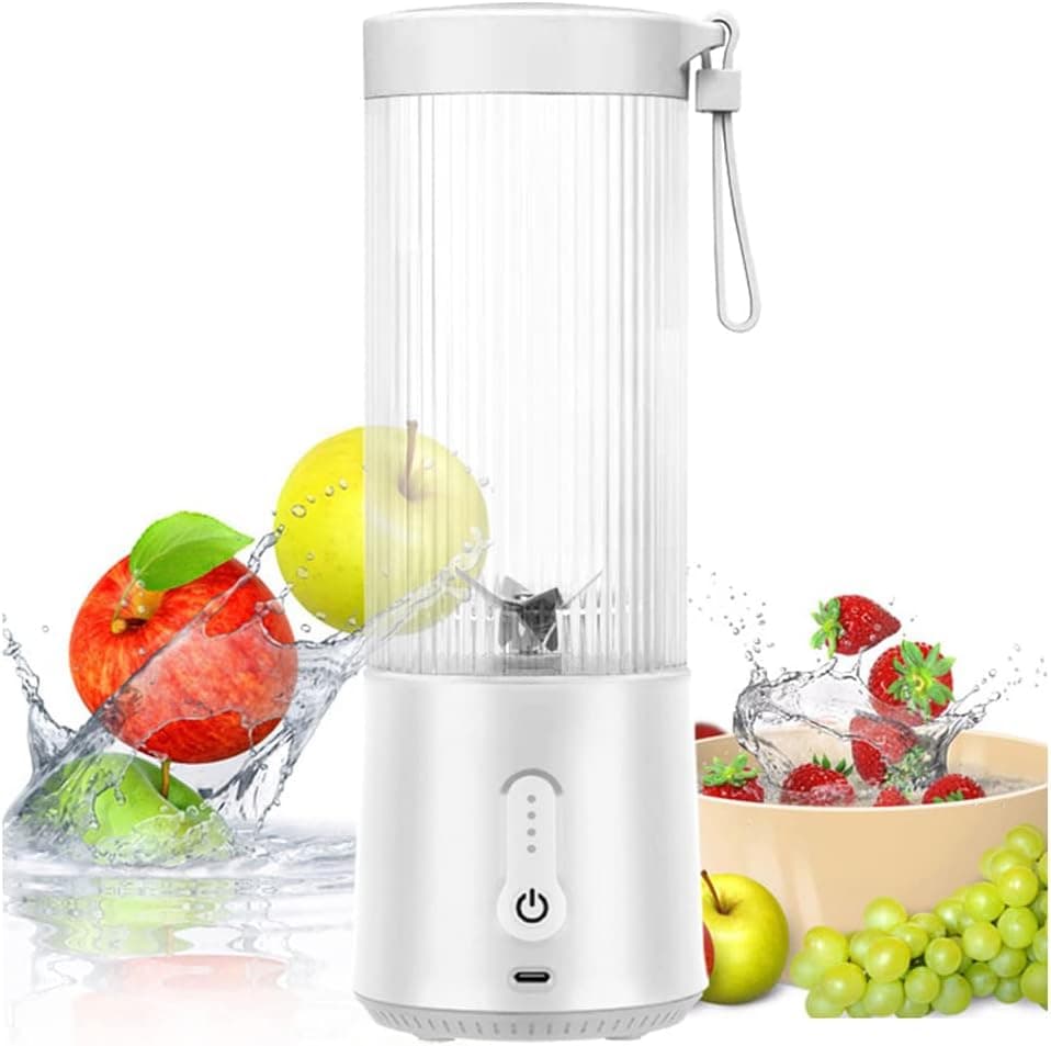 Gratulatio Personal Size Blender, Portable Blender, Smoothie Blender for Shakes and Smoothies, 15Oz Travel Juicer Cup Baby Food Mixing Juicer Machine with 6 Blades & 4000mAh Rechargeable Battery