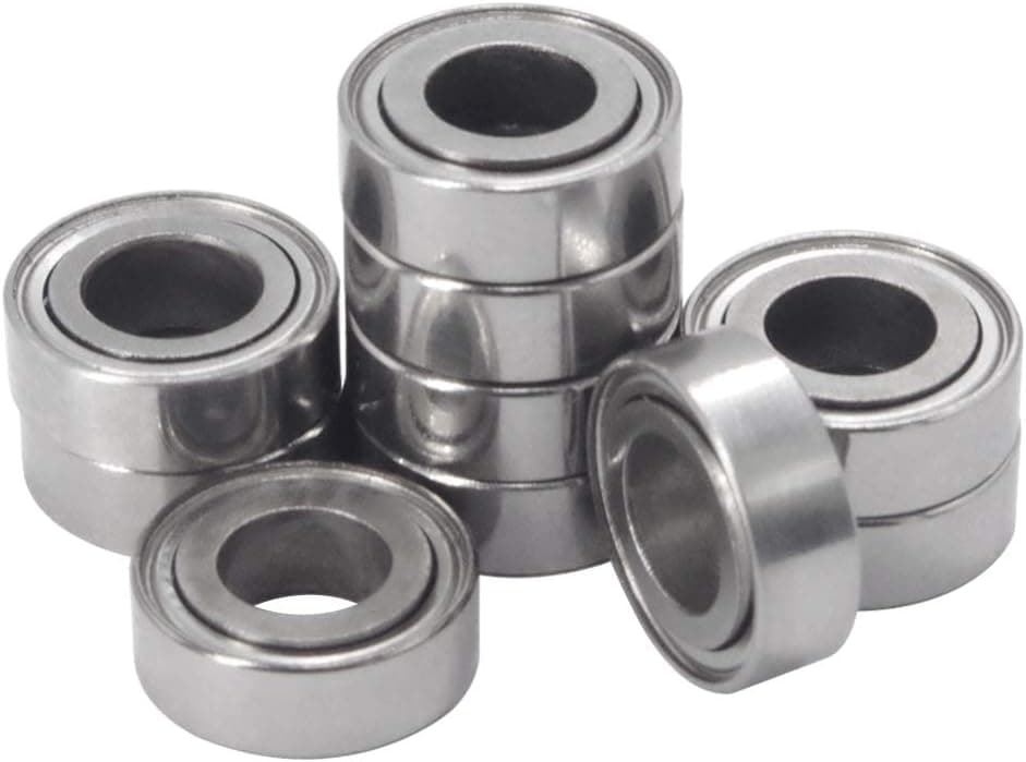 Wolfride 10Pcs Router Bit Bearing Kit Top Mounted Bearings for Router Bit|Interior Dia: 3/16” & Outer Dia: 3/8”