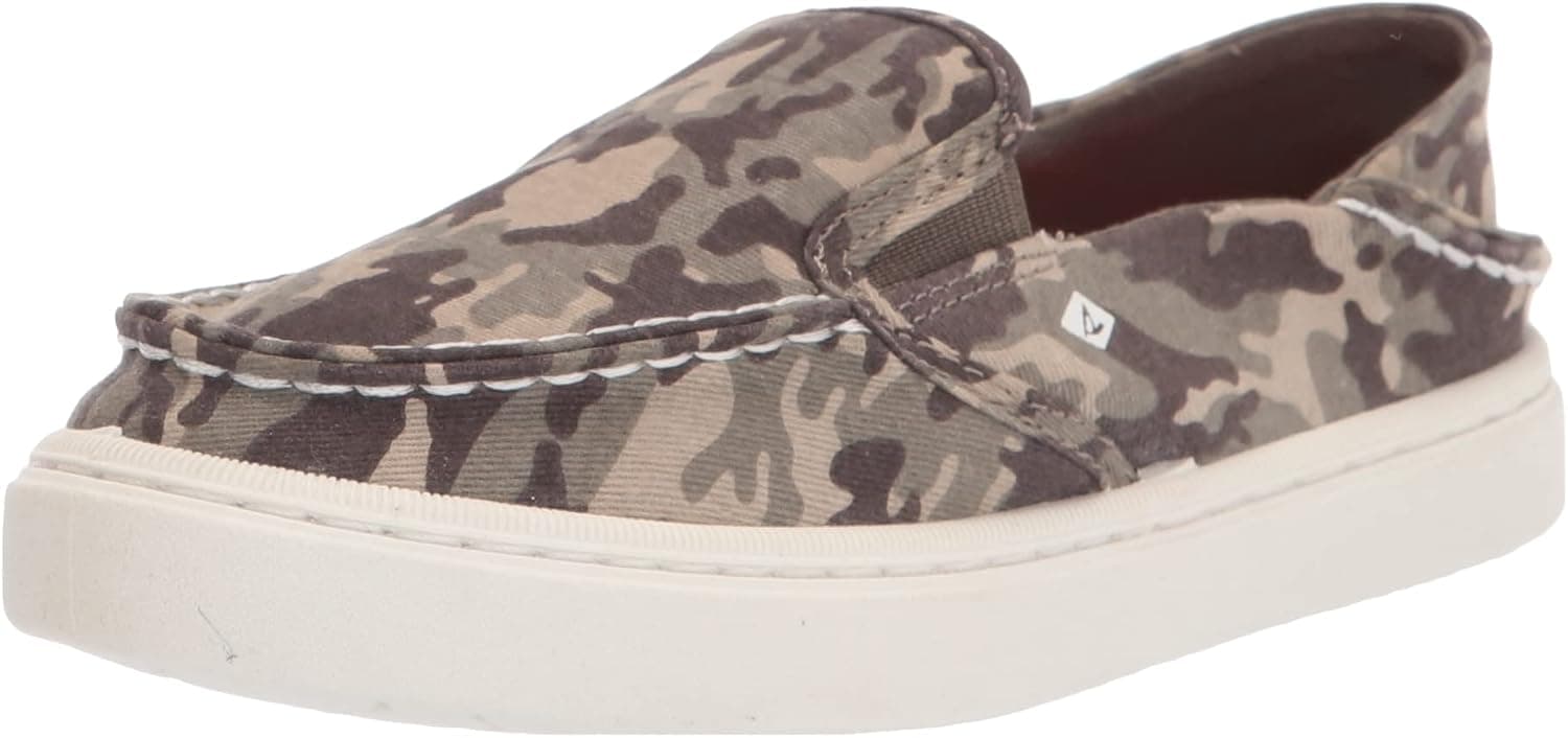 Sperry Salty Washable Moccasin, CAMO, 2 US Unisex Big Kid