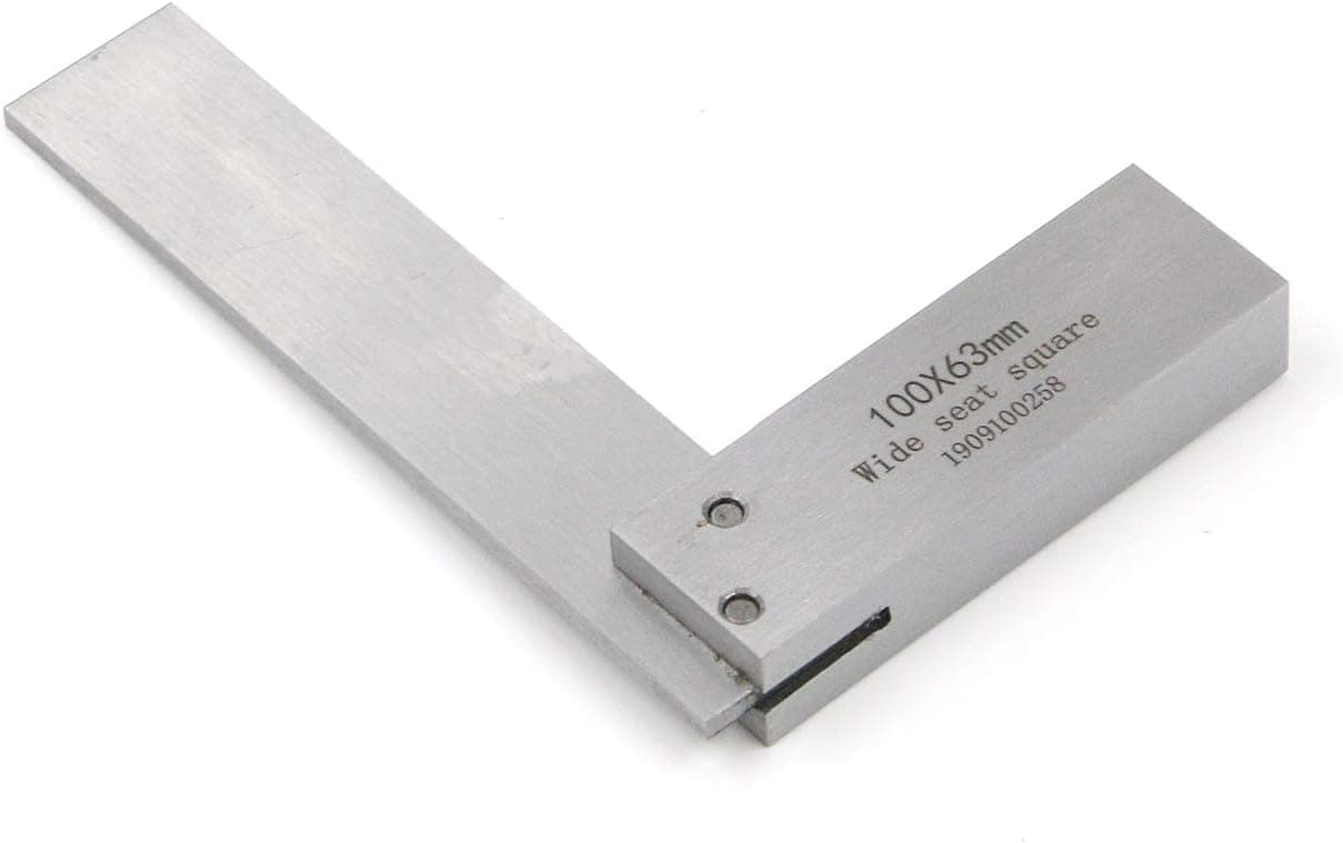 T Tulead Precision Square Woodworking Ruler L-Shape Carpenter Square 90 Degree Machinist Square 100x63mm