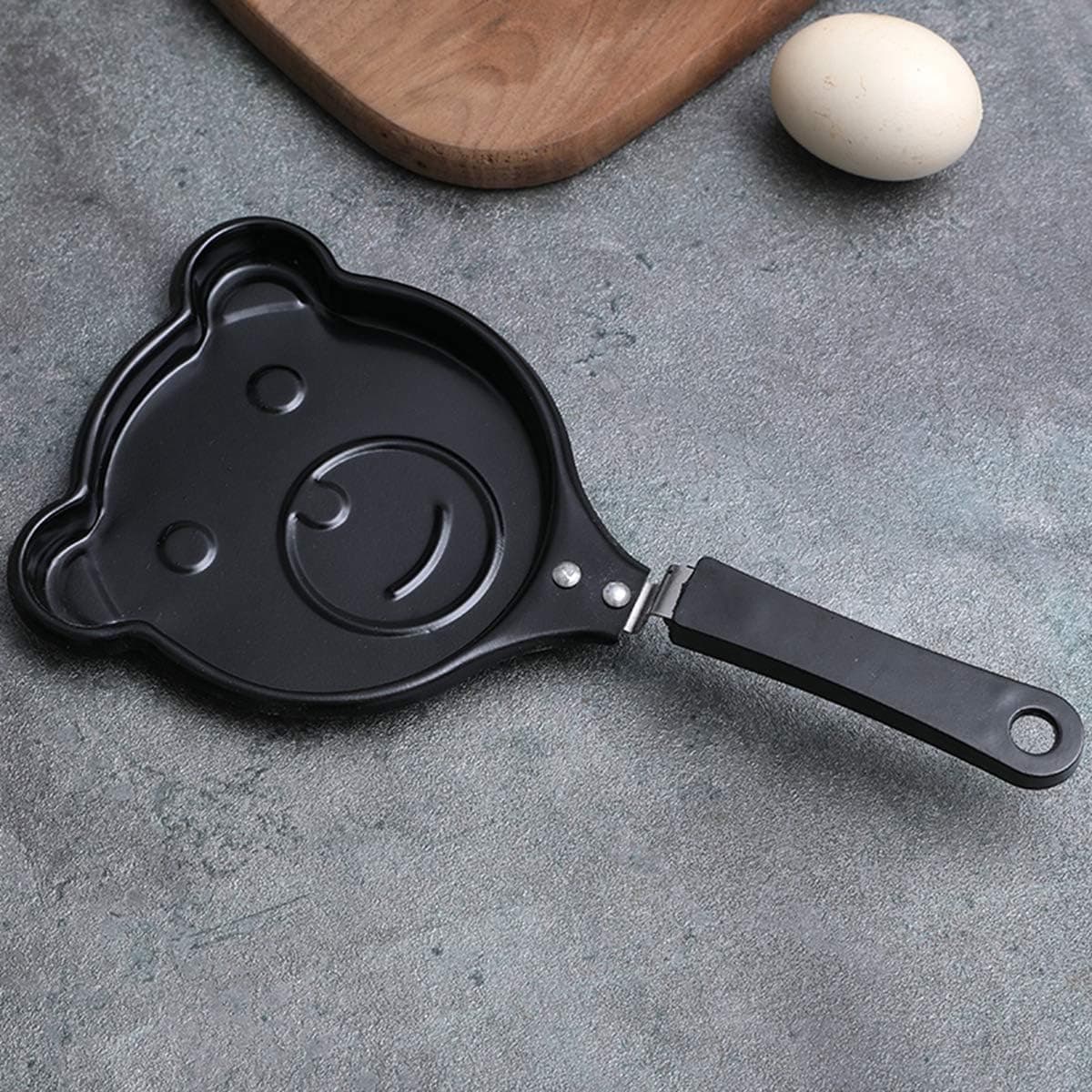 SPDD Cartoon Mini Egg Pancake Frying Pan Pancake Mold Non-Stick Cookware Saucepan Breakfast Maker Egg Frying Pan Omelette Pan(Bear)