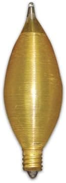 Bulbrite Incandescent C11 Candelabra Screw Base (E12) Light Bulb, 40 Watt, Amber