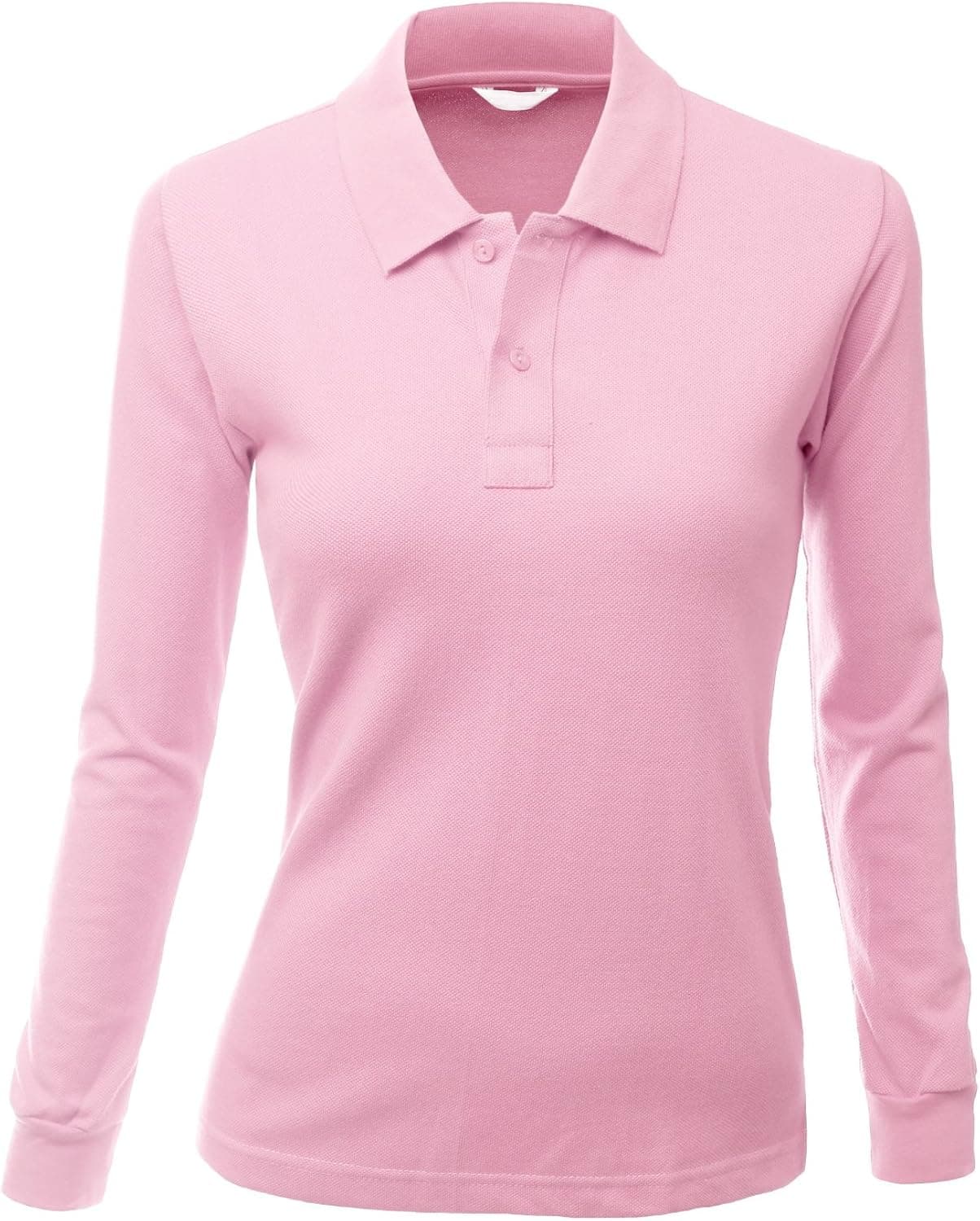 Xpril Women's Luxurious Solid Long Sleeves PK Polo Shirt