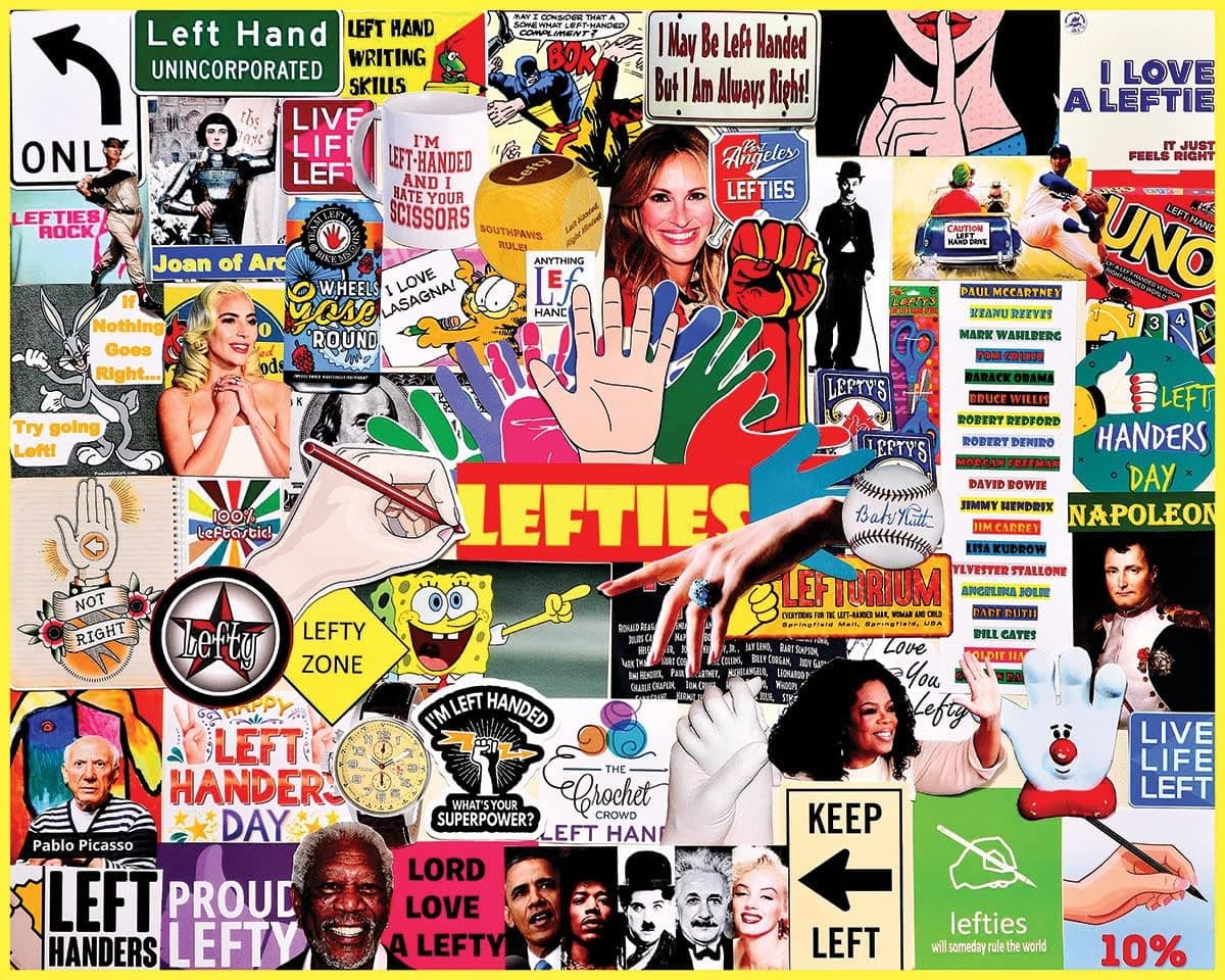 White Mountain Puzzles Lefties, 1000 Piece Jigsaw Puzzle