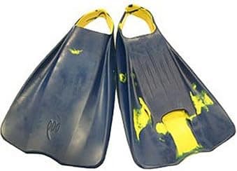 Pod Fins Floating Swim and Surfing Fins (Large/10-11, Yellow/Navy)