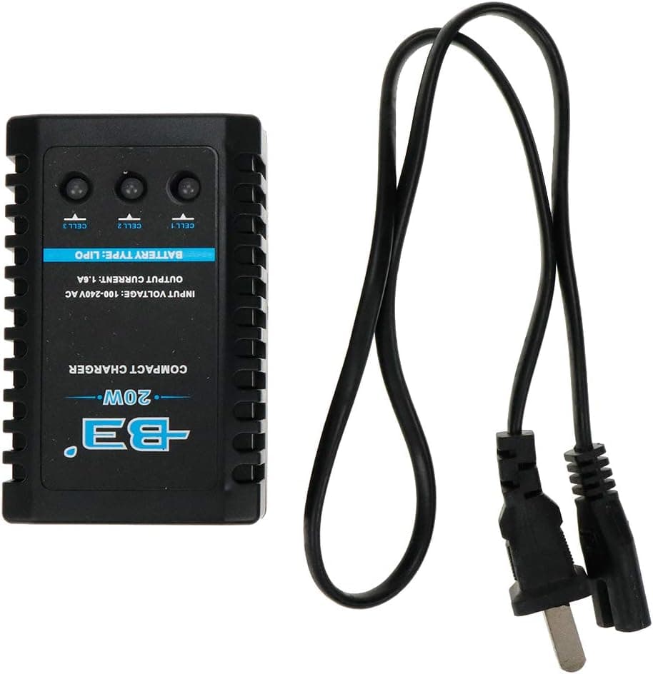 3s Battery Charger Karcy Charger 2s/3s Battery Balancer Charger 7.4-11.1v for B3 Pro Compact Charger Black Pack of 1