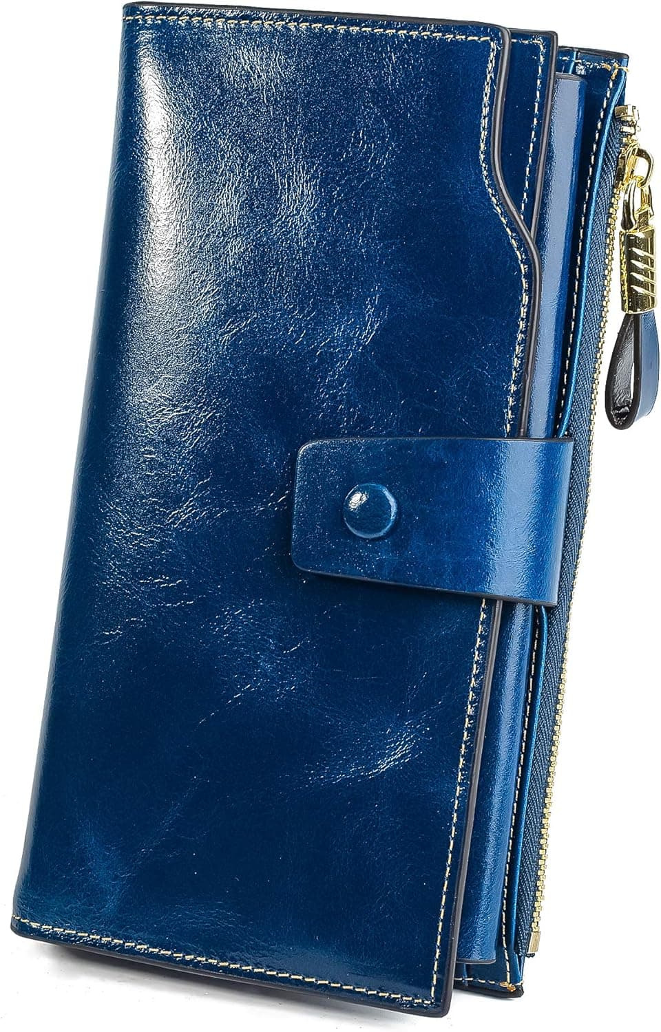 YALUXE Women's Genuine Leather Wallet RFID Blocking Multi Card Holder with Cell Phone Pocket Mothers Day Gifts