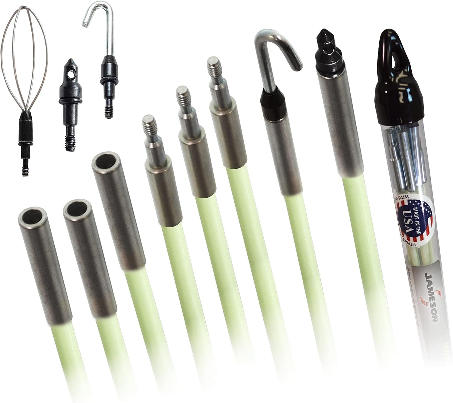 Jameson 7-8-IK Fiberglass Glow Rod Kit, 35'