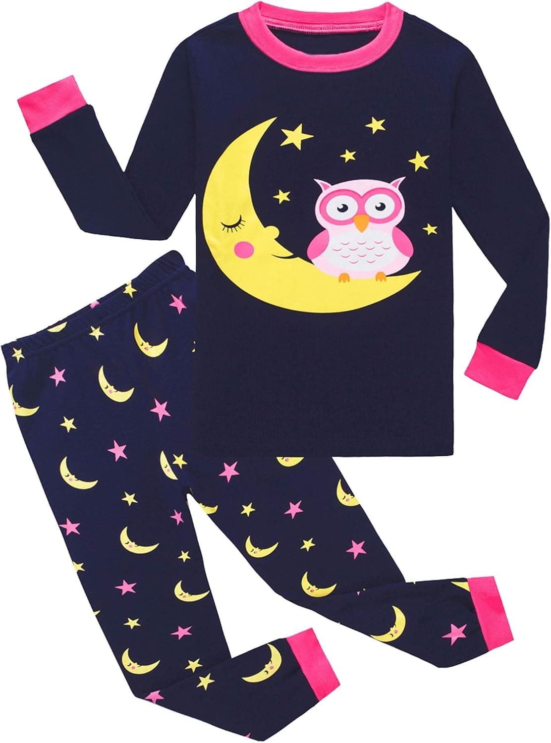 KikizYe Girls Pajamas Set Long Sleeve PJs 100% Cotton jammies
