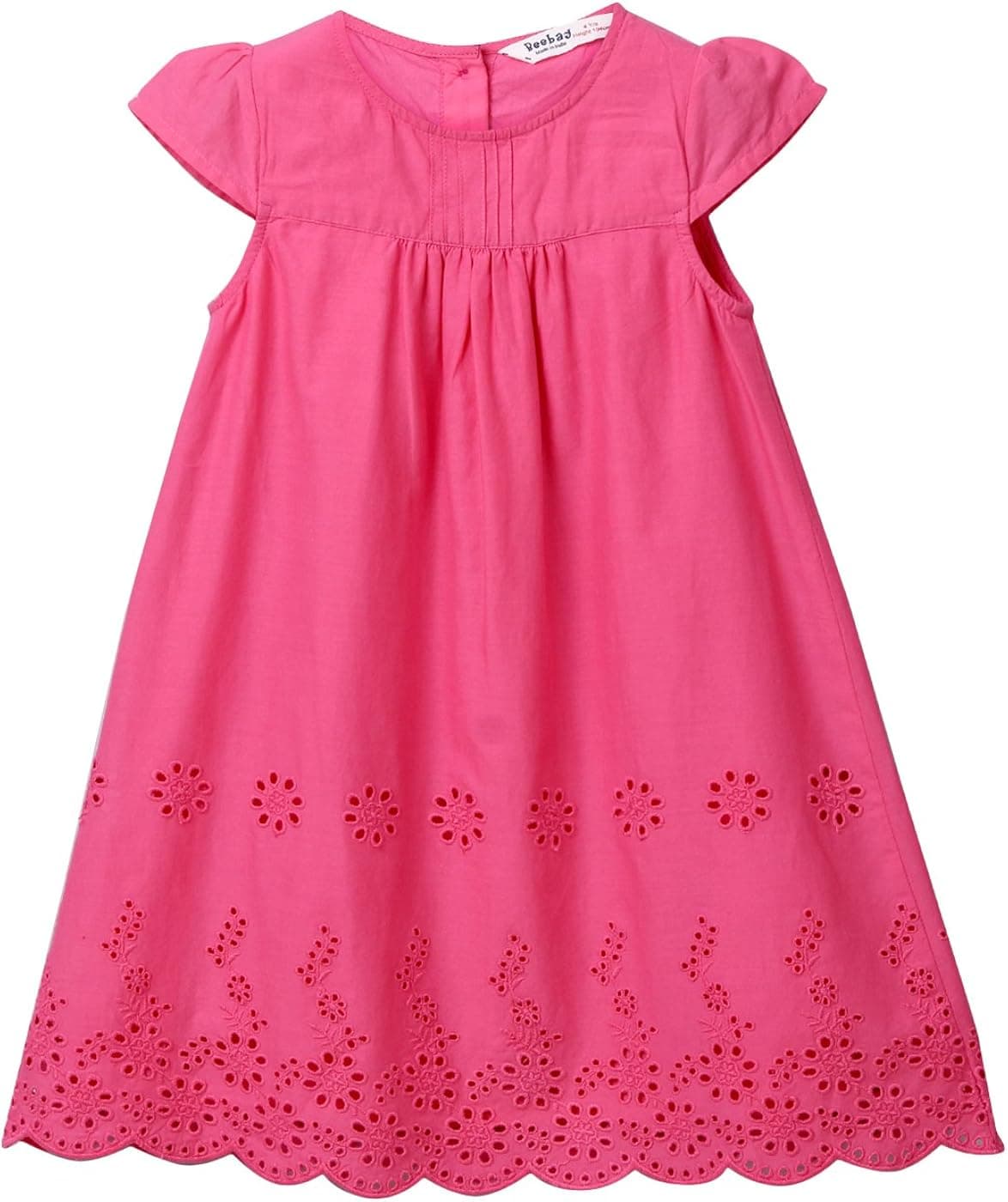 Beebay Cotton Eyelet A-Line Dress for Girls
