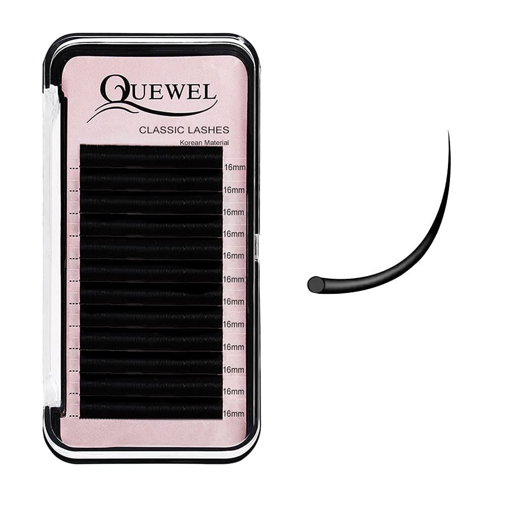 Eyelash Extensions 0.15mm D Curl 16mm Supplies Matte Black Individual Eyelashes Salon Use|0.03/0.05/0.07/0.10/0.15/0.20mm C/D Single 8-18mm Mix 8-15mm/10-15mm|（0.15 D 16mm）
